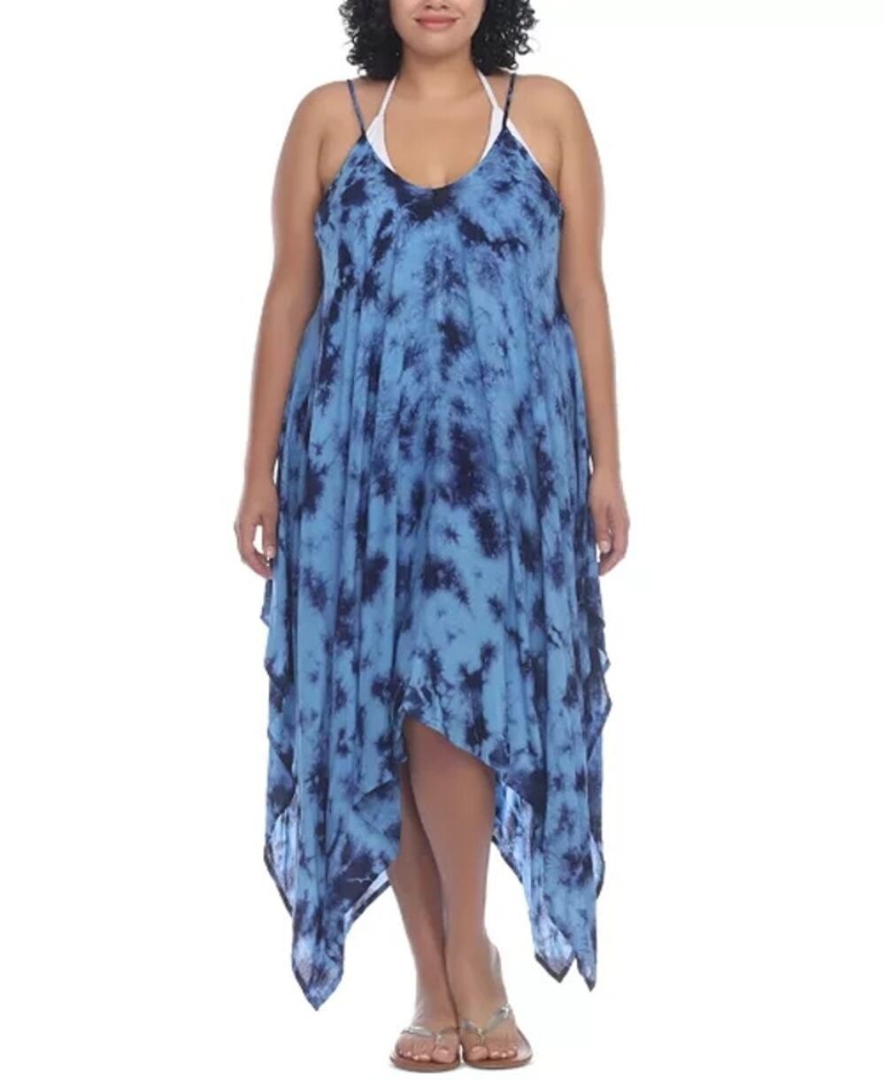 NWT Raviya Tie-Dyed Handkerchief-Hem Cover-Up Dress Size M